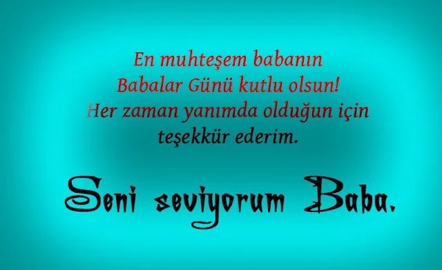 Babalar Günü Mesajı