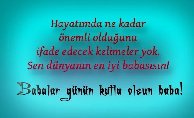 Babalar Günü sözleri