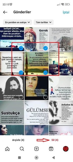 instagram gönderileri toplu nasıl siliyoruz