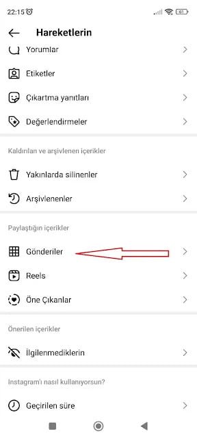 instagram gönderileri toplu silmek