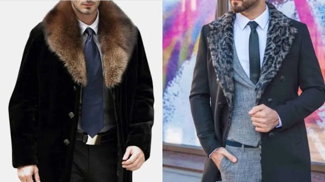 Erkek Kaban Kürk Yakalı Erkek Kaban Kürk Yakalı