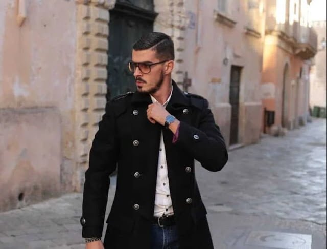 Erkek Tasarımcı Mont Vurgu Düğmeli Erkek Tasarımcı Mont Vurgu Düğmeli