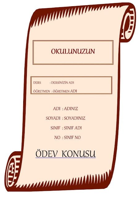 ödev kapakları ödev kapakları