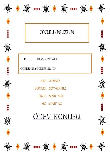 ödev kapakları ödev kapakları