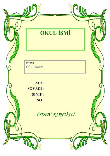 ödev kapakları ödev kapakları