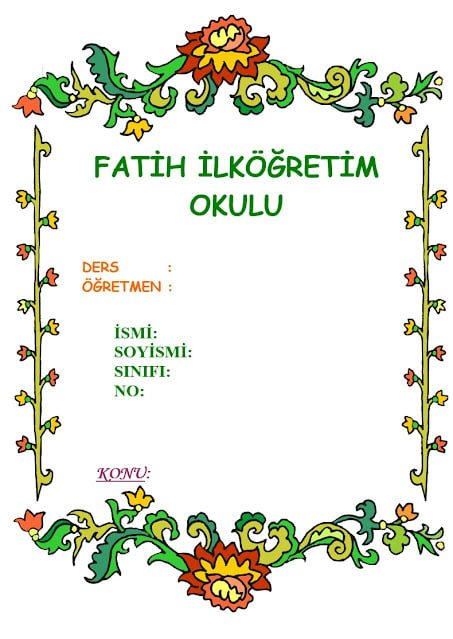 ödev kapağı ödev kapağı