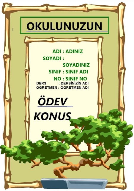 ödev kapakları ödev kapakları