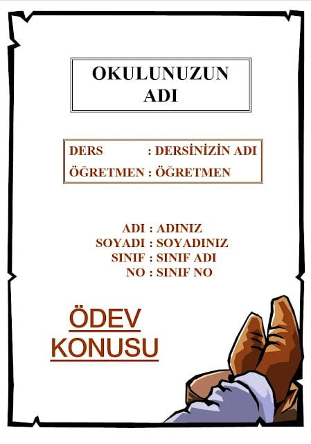 ödev kapakları ödev kapakları