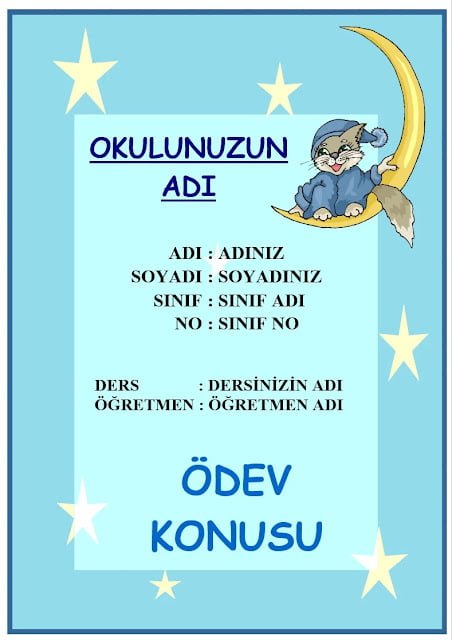 ödev kapakları ödev kapakları