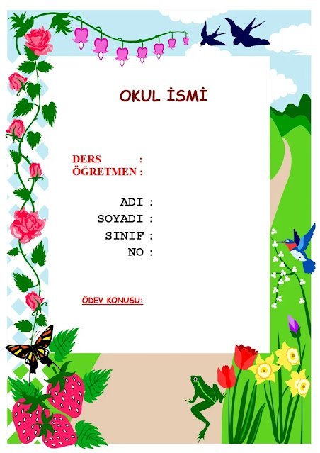 ödev kapakları ödev kapakları