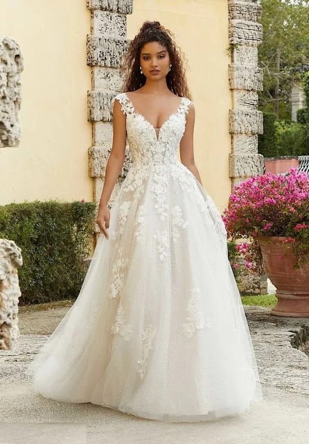 DANTELLİ PRENSES GELİNLİK MODELİ
