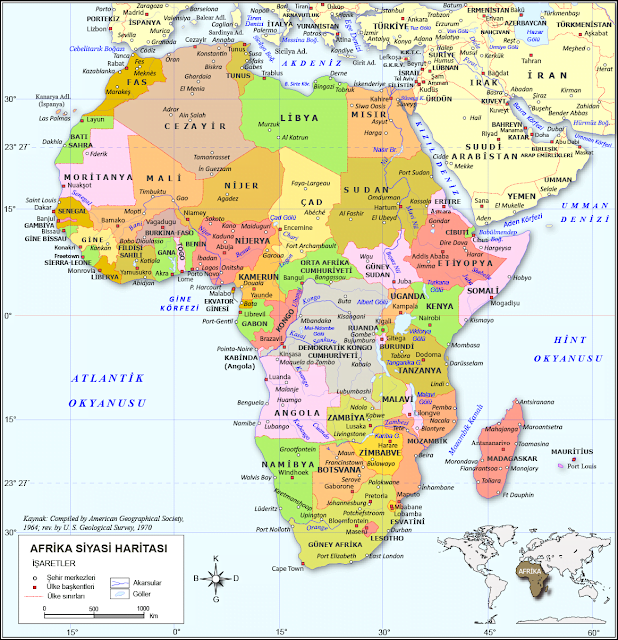 Afrika Haritası Afrika Haritası