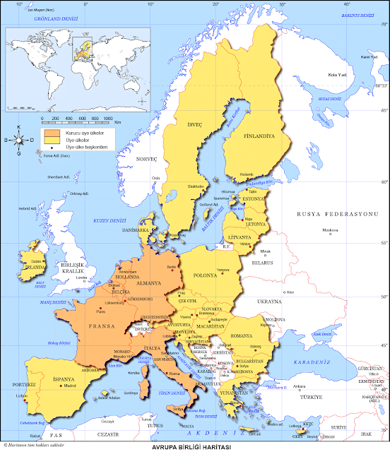 Avrupa Birliği Haritası Avrupa Birliği Haritası