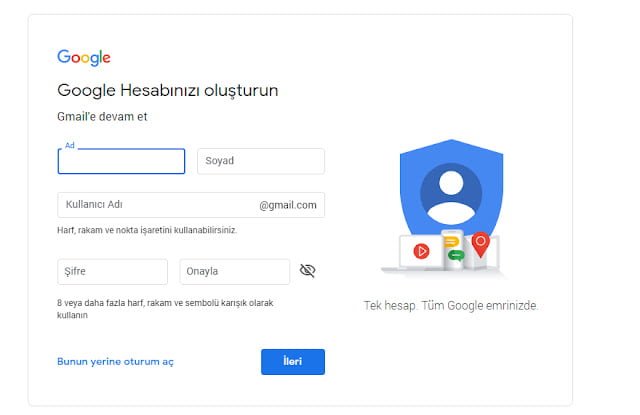 Google Hesap Bilgileri Google Hesap Bilgileri