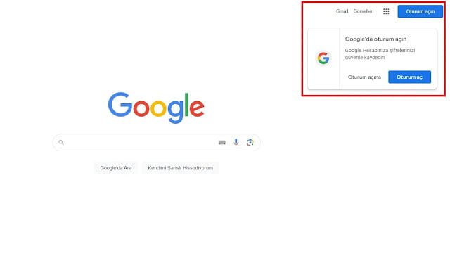 Google hesabı oluşturmak