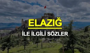 Elazığ İle İlgili Sözler
