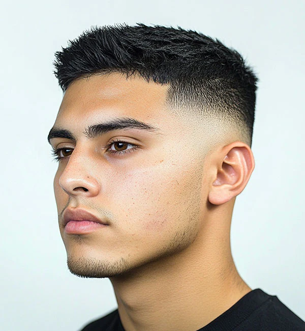 low fade crew cut saç modeli