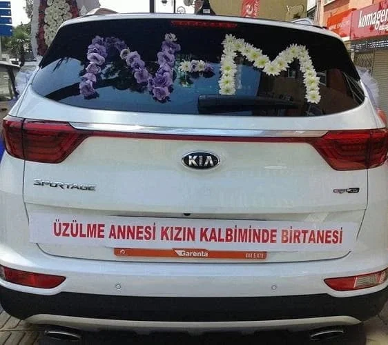 Hanım köylü damat vurgulu gelin arabası arkası yazıları