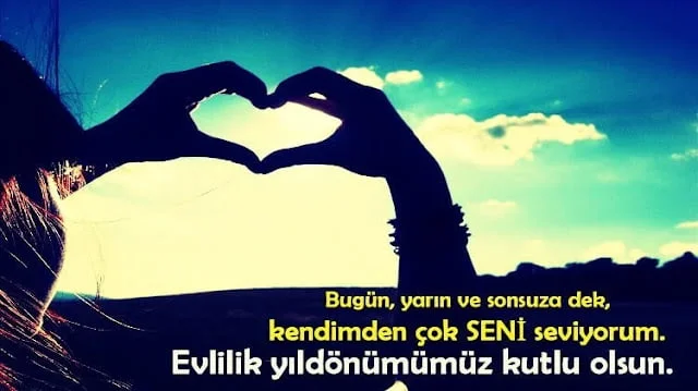 Güzel evlilik yıl dönümü sözleri resimli