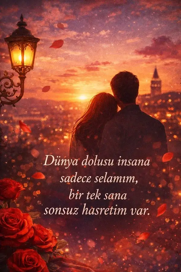 Romantik Resimli Aşk Sözü