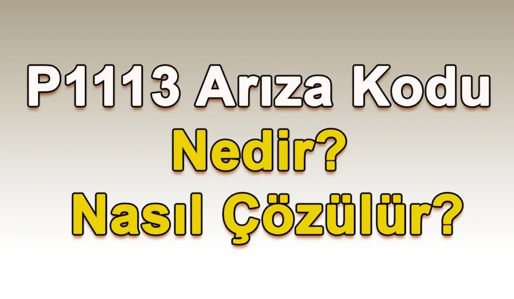 P1113 Arıza Kodu