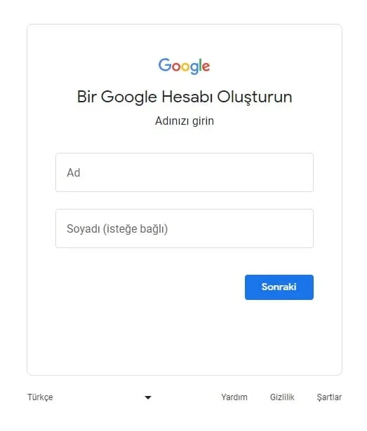 gmail hesap