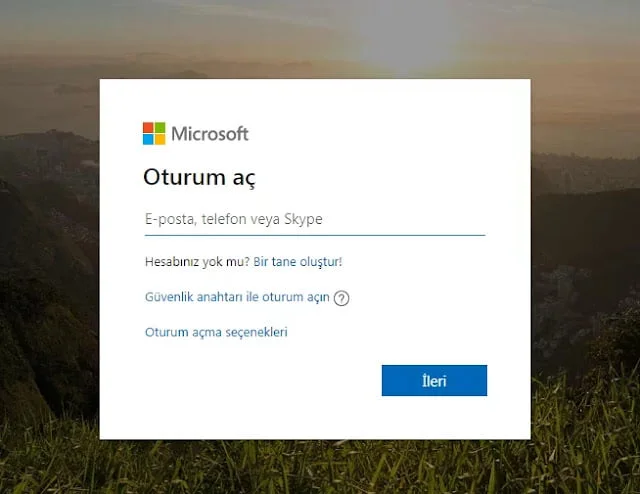 outlook giriş