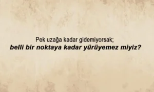 Yürümek İle İlgili Sözler