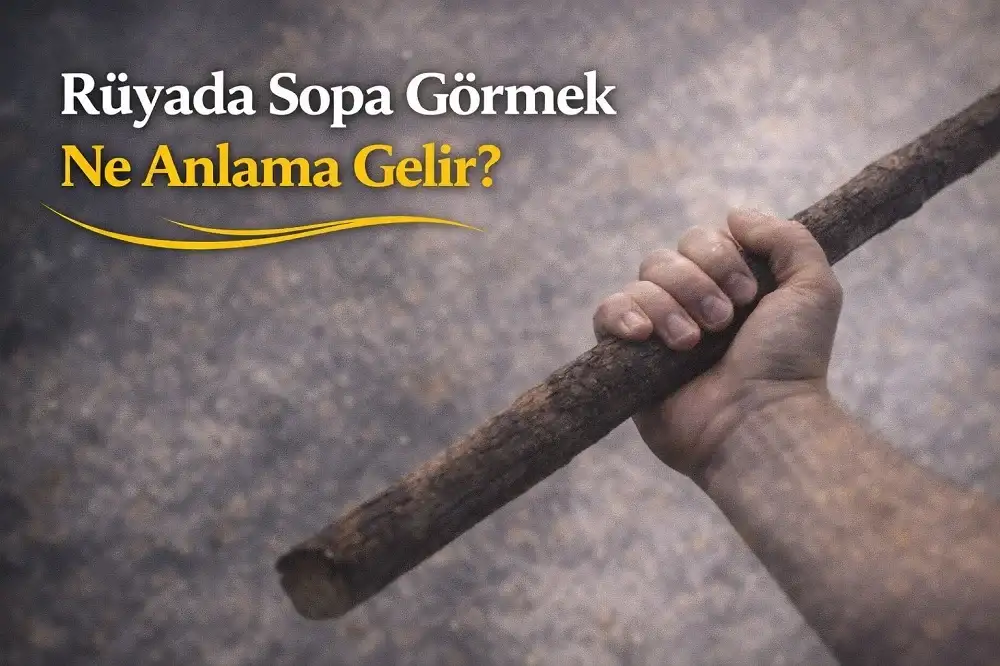 Bir elin sopa tuttuğu kapak tasarımında “Rüyada Sopa Görmek Ne Anlama Gelir?” başlığı yer alıyor.