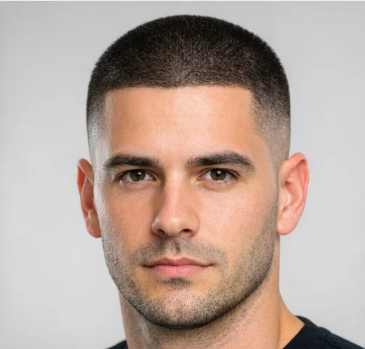 fade buzz cut saç modeli erkek modern kısa saç kesimi