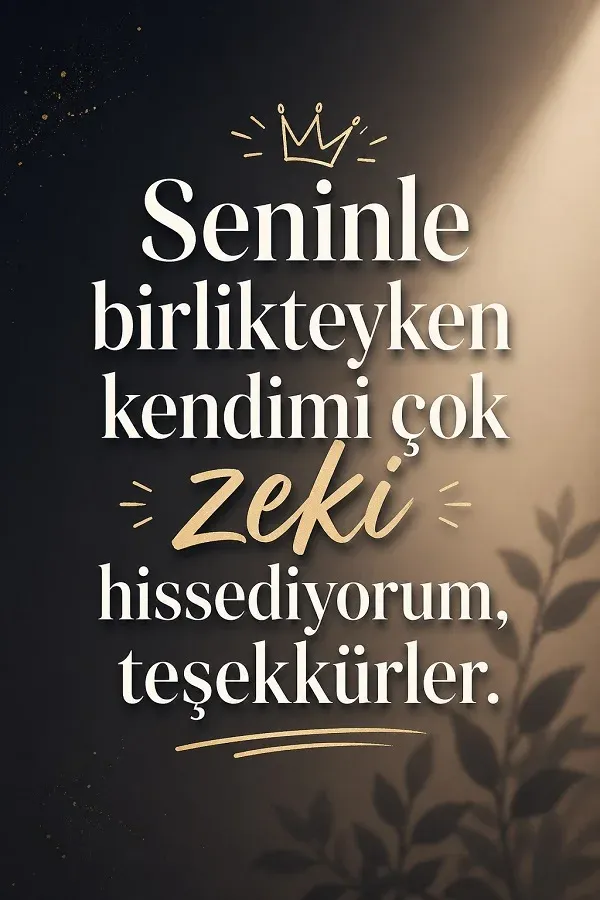 Komik ilişki sözü yazılı, sade arka planlı dikey tasarım görseli.