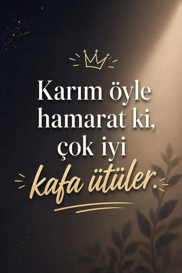 Komik evlilik sözü yazılı, sıcak ışıklı arka plana sahip dikey tasarım görseli.