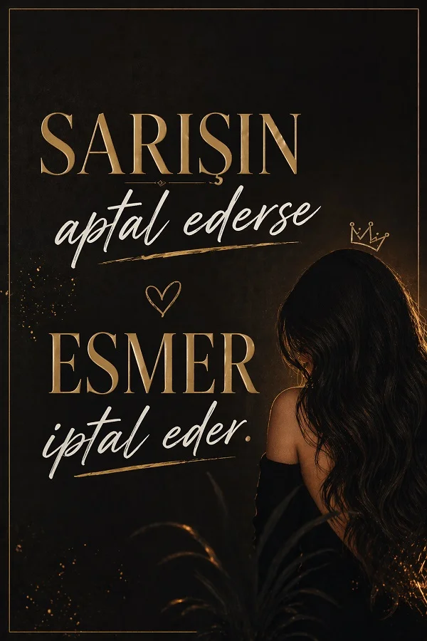 Sarışın aptal ederse esmer iptal eder yazılı esmer kadın söz görseli.