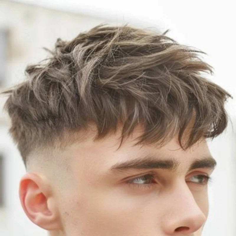 modern french crop fade saç modeli erkek