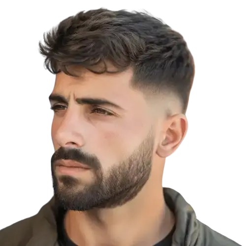 sakallı french crop saç modeli erkek