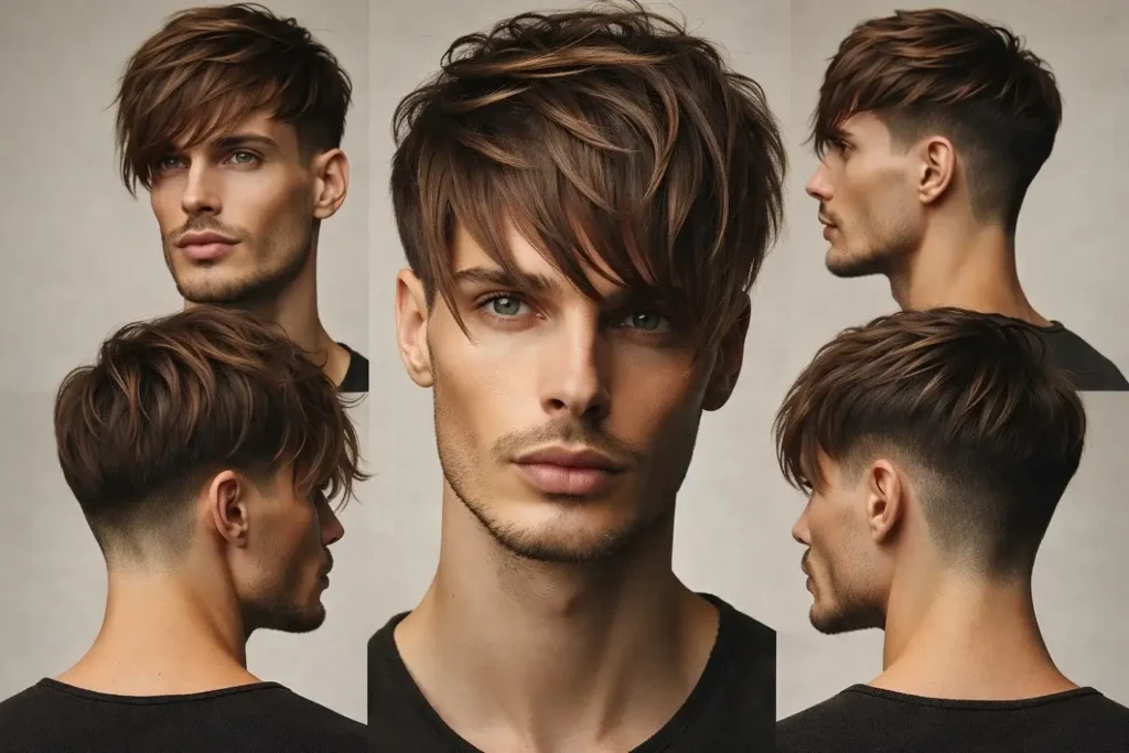 Fringe Orta Boy Saç Kesimi Erkek