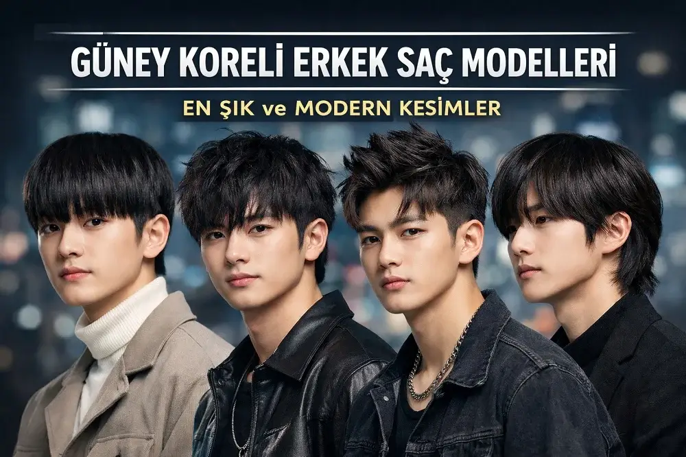 Güney Koreli erkek saç modelleri modern şık ve trend kesimler için görsel