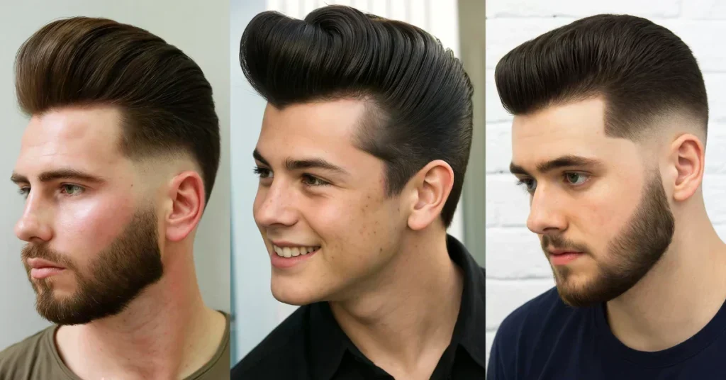 klasik pompadour saç modeli erkek hacimli saç