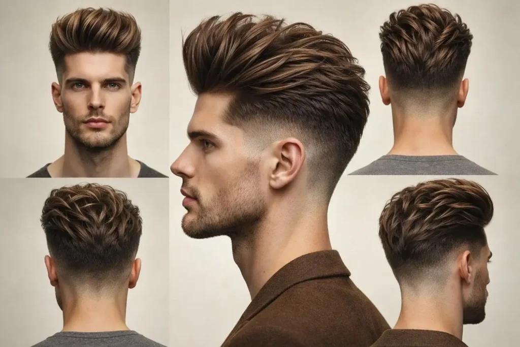 Quiff Orta Boy Erkek Saç Modeli