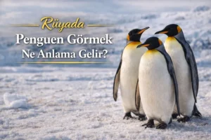 Rüyada penguen görmek ne anlama gelir temalı, karlı zeminde yan yana duran penguenler görseli