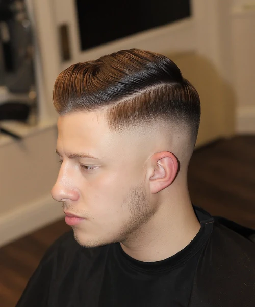 şık side part saç modeli erkek
