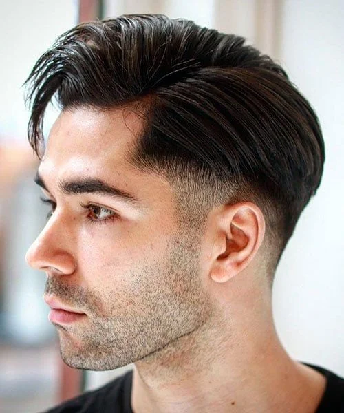high fade side part saç modeli erkek