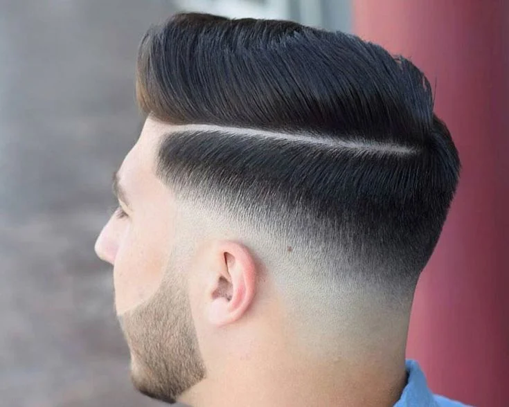 sakallı side part saç modeli erkek