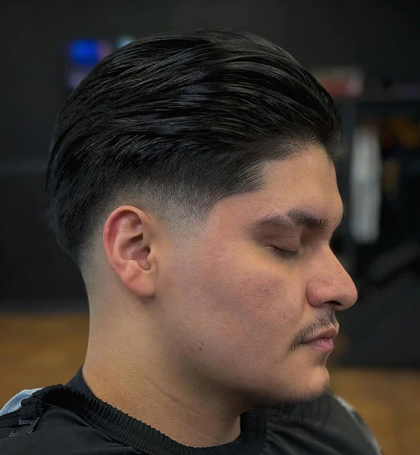 şık slick back saç modeli erkek