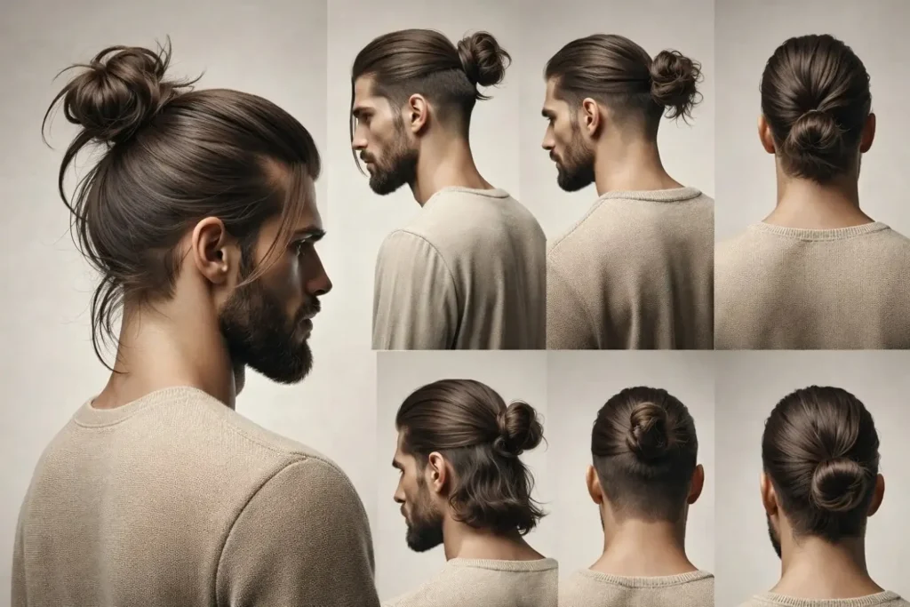 Uzun Erkek Saç Modeli Man Bun Kesim