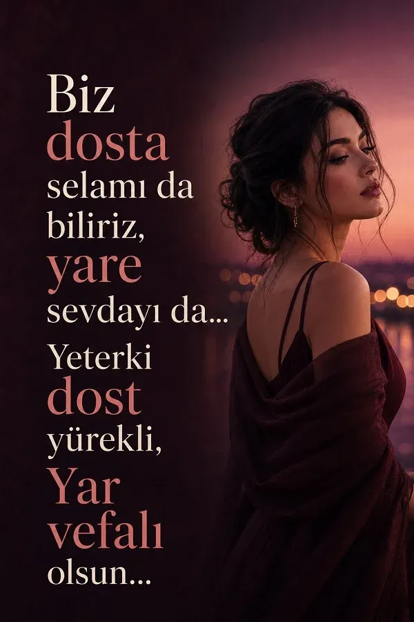 Gün batımında kadın ve cool dostluk sözleri görseli