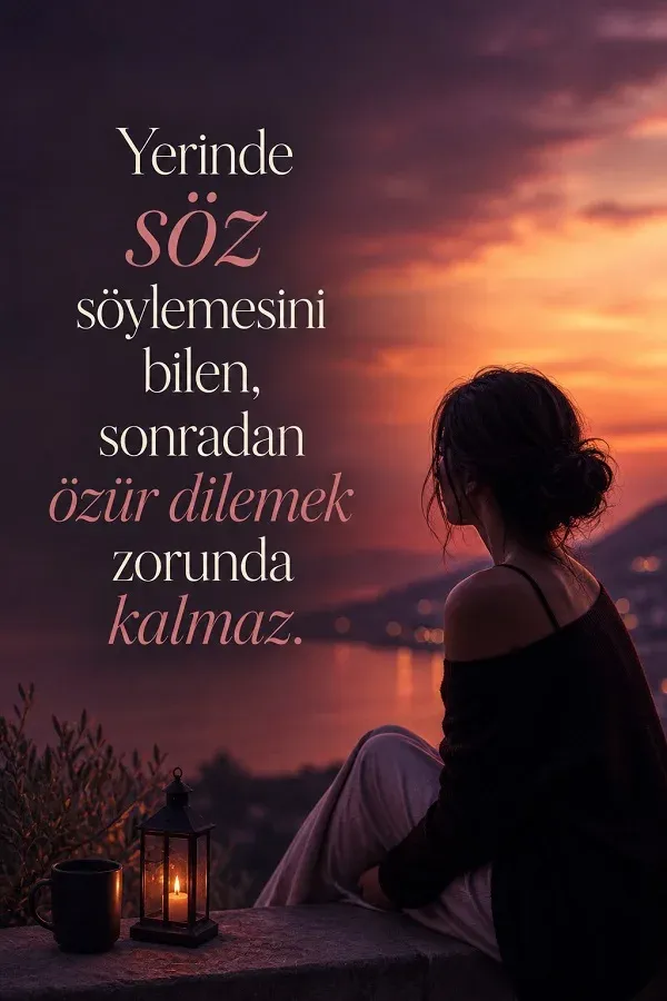 Gün batımı kadın figürü ve cool net söz