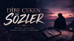 Gün batımı ve deniz manzarası önünde yalnız kişi, defter ve mektup detaylarıyla hazırlanmış hüzünlü kapak görseli.