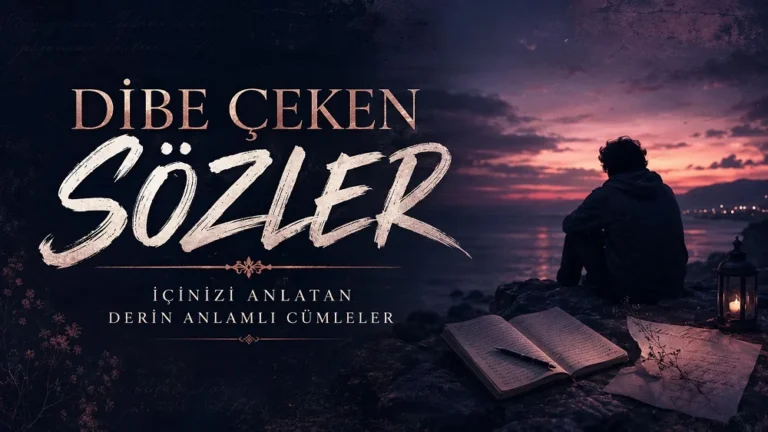 Gün batımı ve deniz manzarası önünde yalnız kişi, defter ve mektup detaylarıyla hazırlanmış hüzünlü kapak görseli.