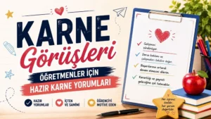 Karne Görüşleri: Öğretmenler İçin Hazır Karne Yorumları